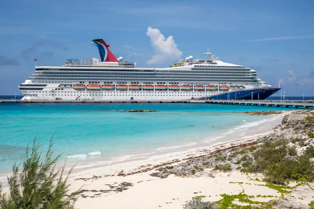 The Carnival Sunrise is the first ship to visit the...