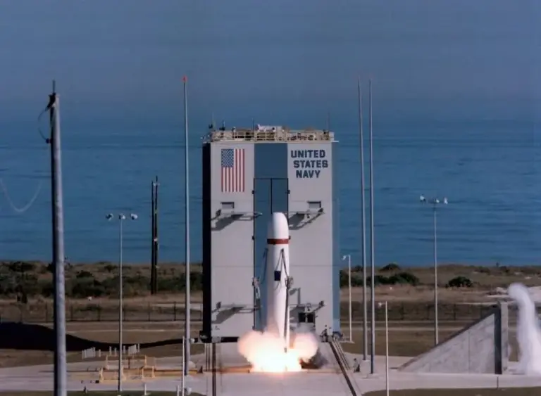 The U.S. Navy launched the first developmental flight test model...