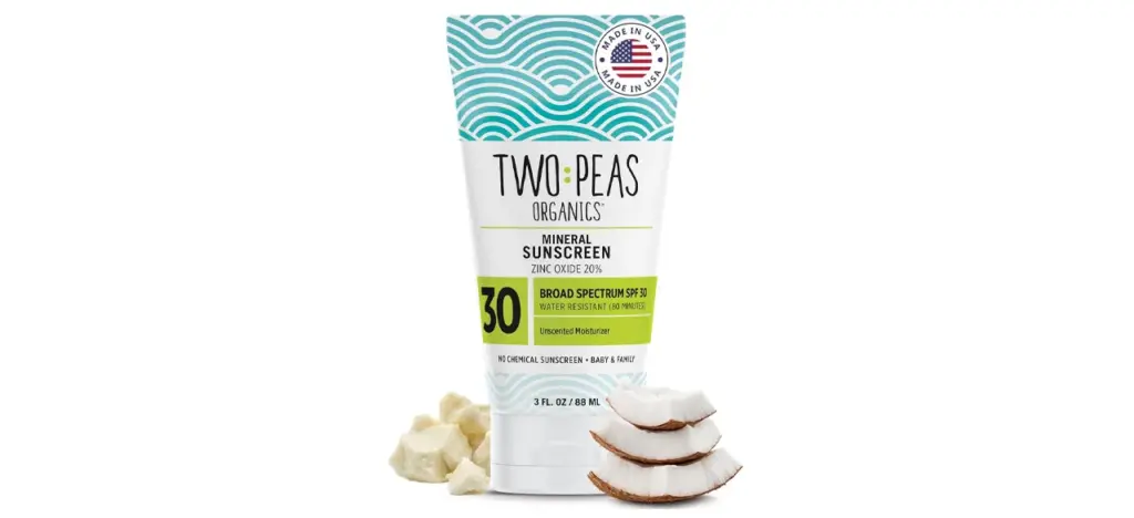 Two Peas Organics Mineral Sunscreen SPF 30 Lotion
