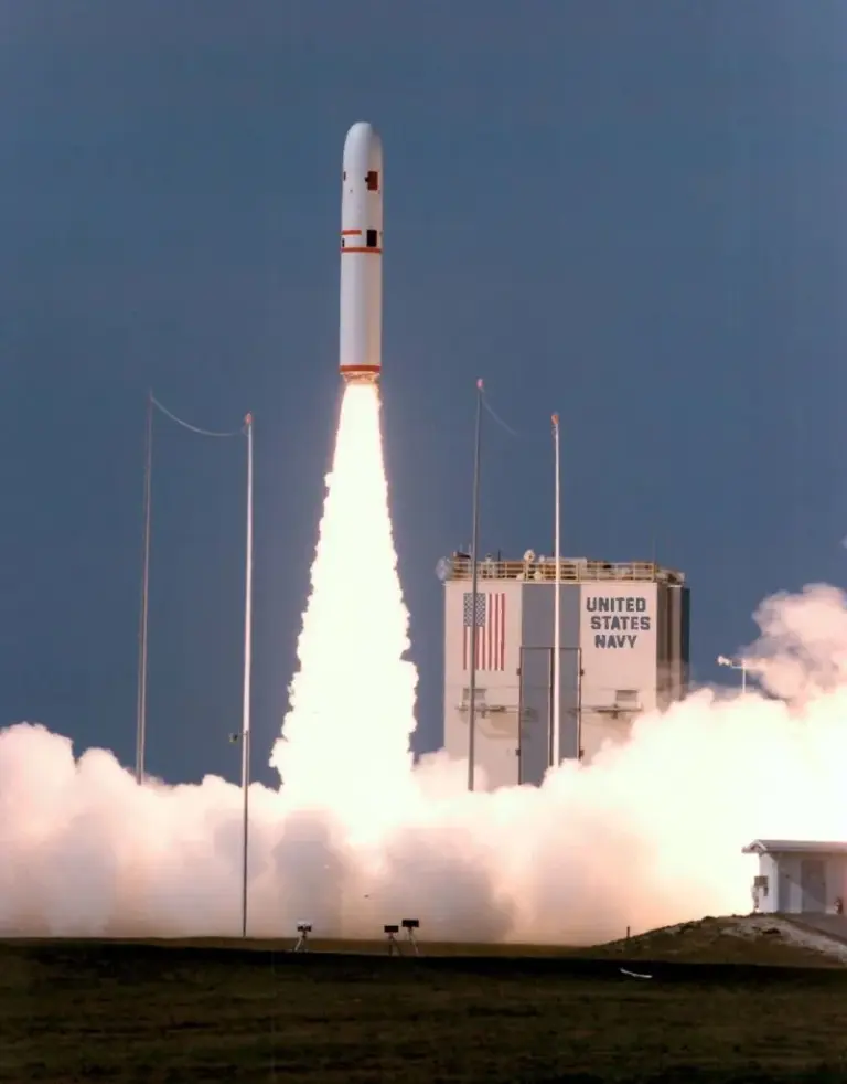 The U.S. Navy launched the third developmental flight test model...