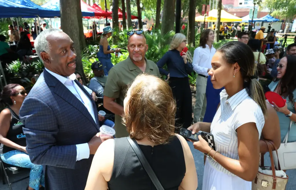 JUNETEENTH CELEBRATION KICKOFF â Orange County Mayor Jerry Demings talks...