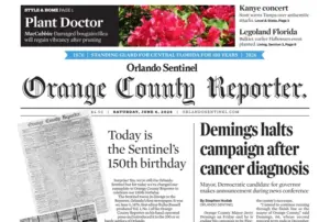 Why does Orlando Sentinel nameplate look different today?