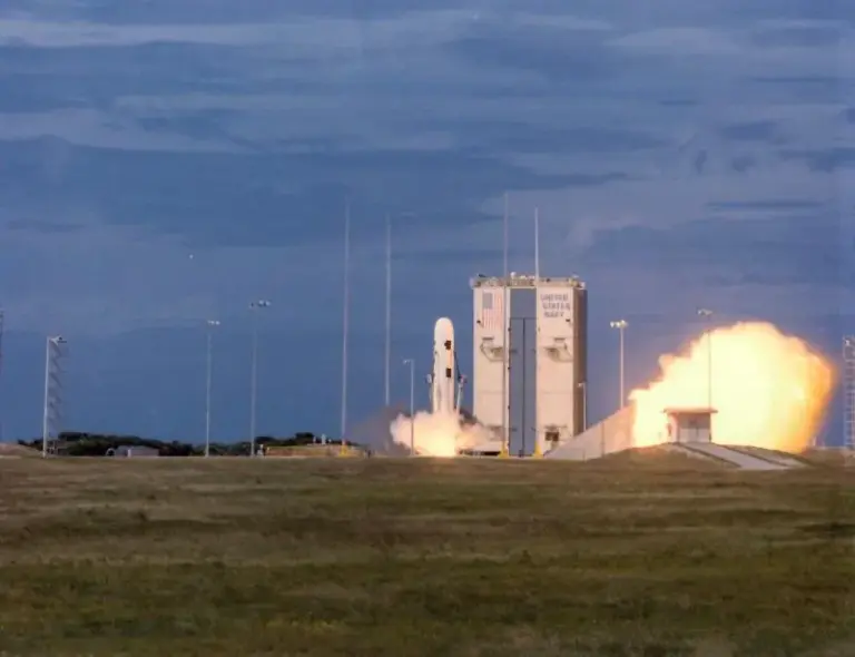 The U.S. Navy launched a developmental flight test model of...