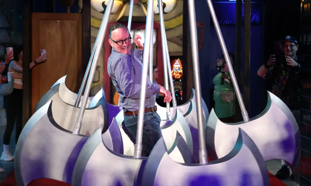 Level99 CEO Matt DuPlessie gets bumped off the challenge course...
