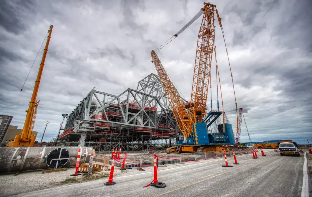 Construction tour of the Mobile Launcher 2 ..at Kennedy Space...