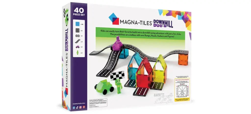MAGNA-TILES Downhill Duo 40-Piece Magnetic Construction Set