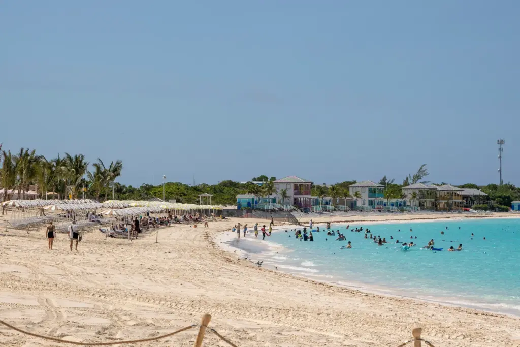 Carnival Sunrise guests enjoy a day in the sun at...