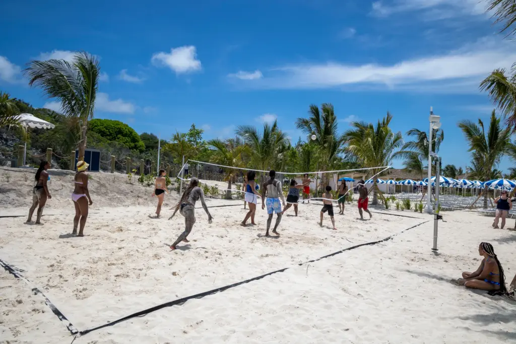 Beach volleyball is part of the fun at RelaxAway, Half...