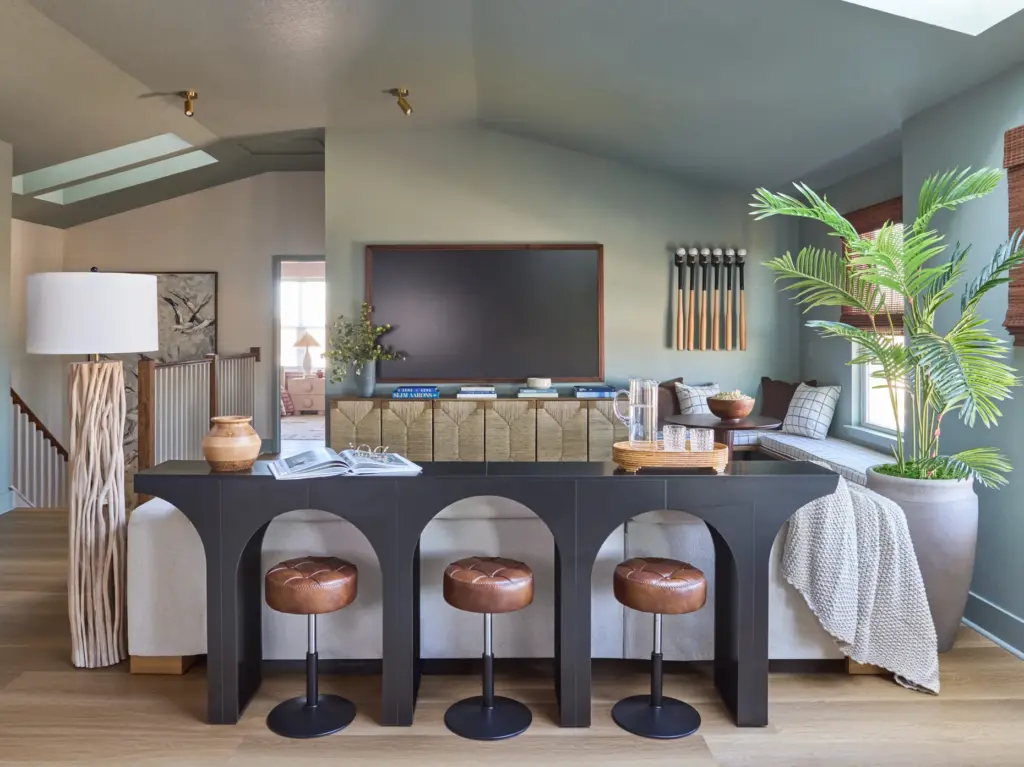 At HGTV Smart Home 2026, the upstairs game room pairs...