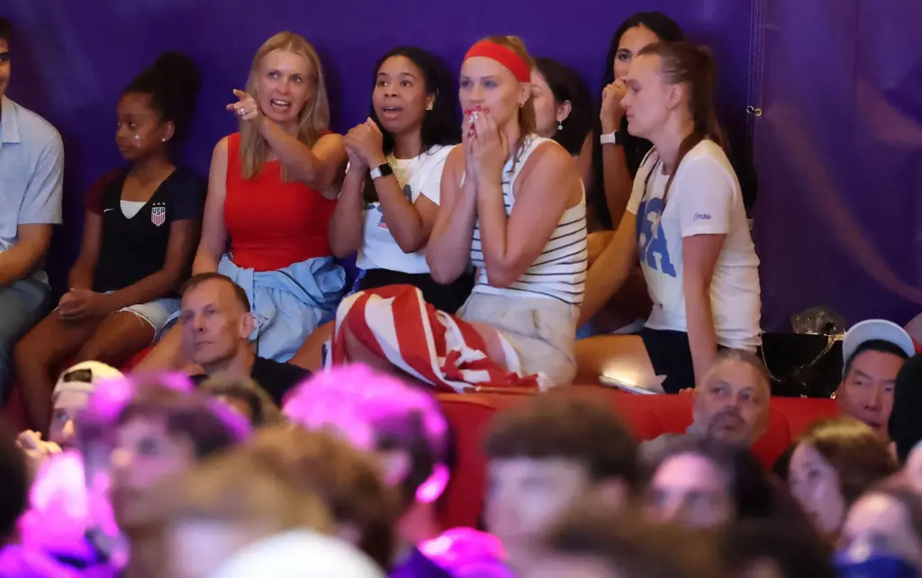 USA soccer fans react during a âOrlando Soccer Celebrationâ watch...