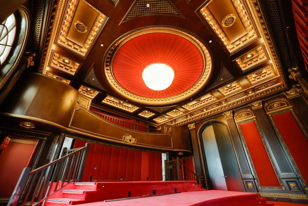 A full theater spce will host private comedy nights supporting...