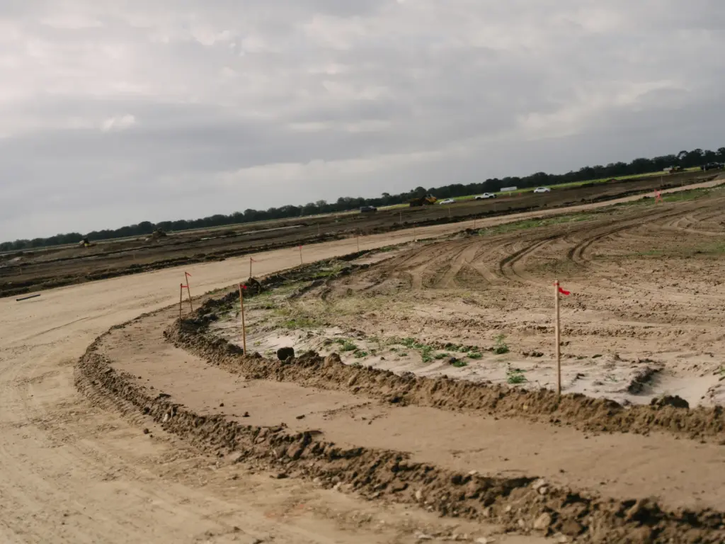 Construction on the track at the P1 Motor ClubA in...