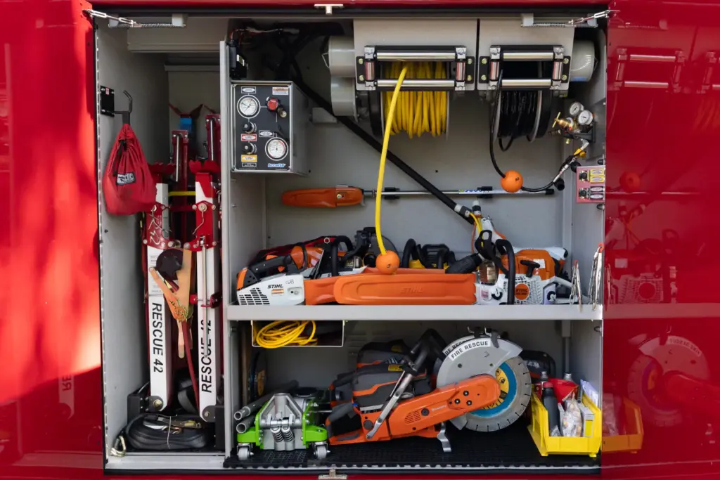 Tools inside the new Squad 2 during the Seminole County...