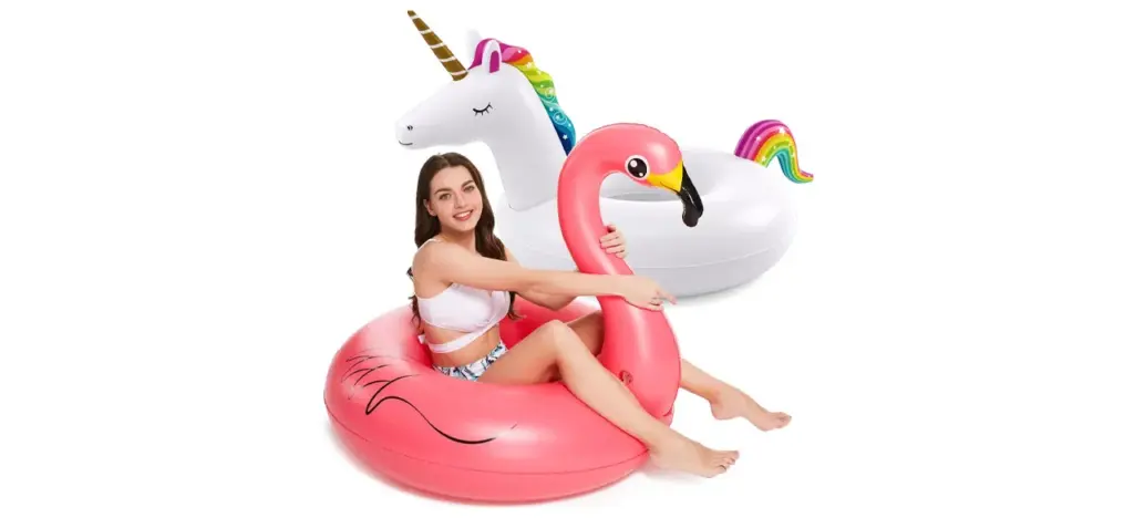 Jasonwell 2 Pack Unicorn Flamingo Pool Floaties