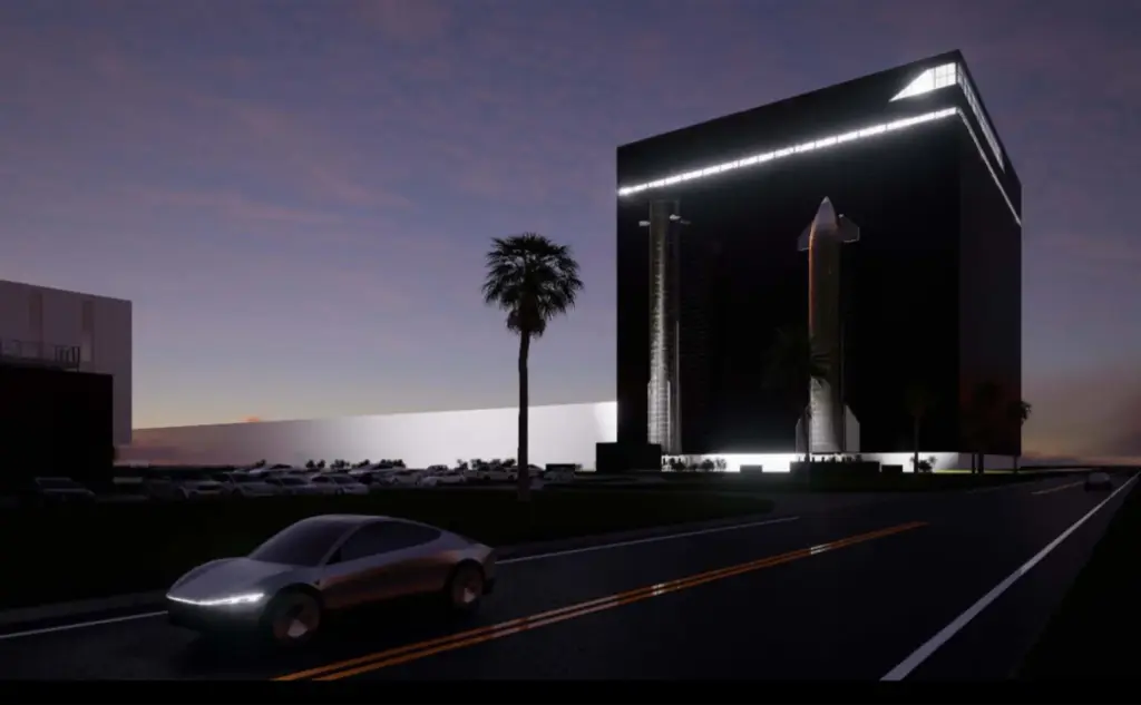 This rendering shows the Gigabay facility planned for construction at...