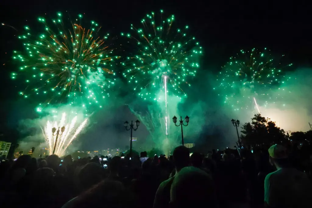 Red, Hot and Boom fireworks light up the sky over...