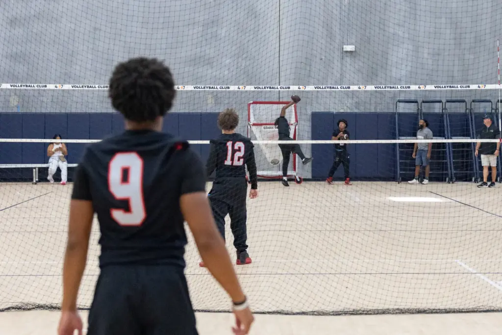 Players from Gateway High School do some target practice during...