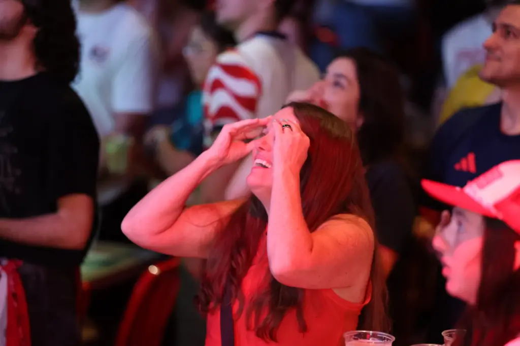 USA soccer fans react during a âOrlando Soccer Celebrationâ watch...