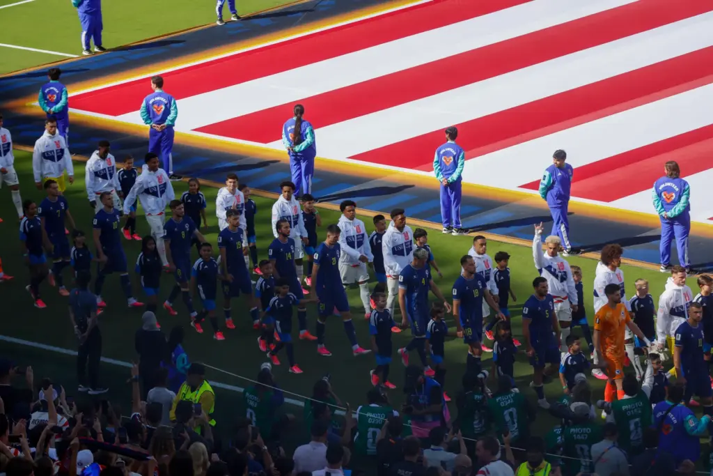 The United States and Bosnia and Herzegovina walk onto the...