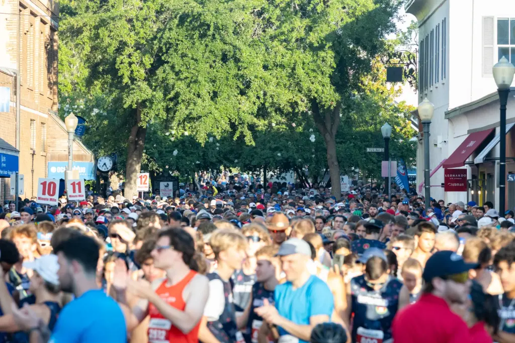 Thousands of participants gather at the start of the Watermelon...