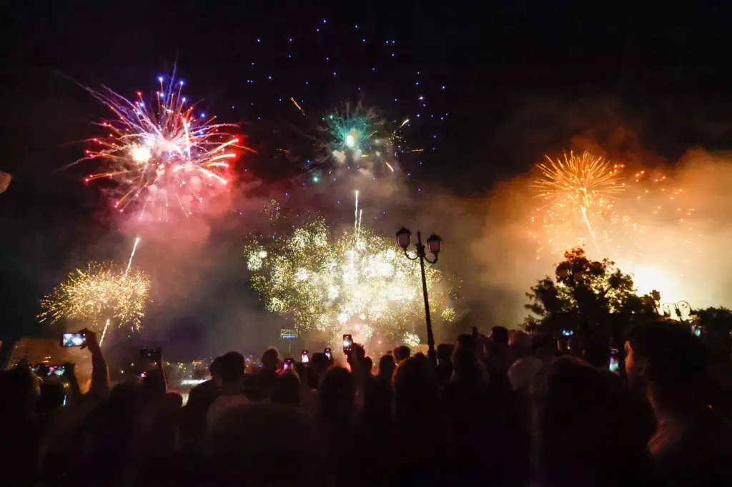 Red, Hot and Boom fireworks light up the sky over...