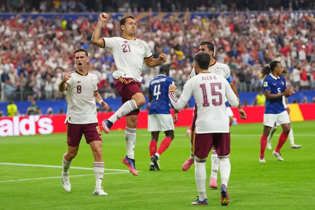 Spain’s Mikel Oyarzabal celebrates scoring from the penalty spot the...