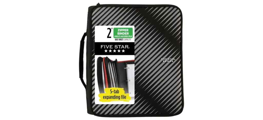 Five Star Zipper Binder