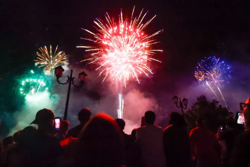 Red, Hot and Boom fireworks light up the sky over...