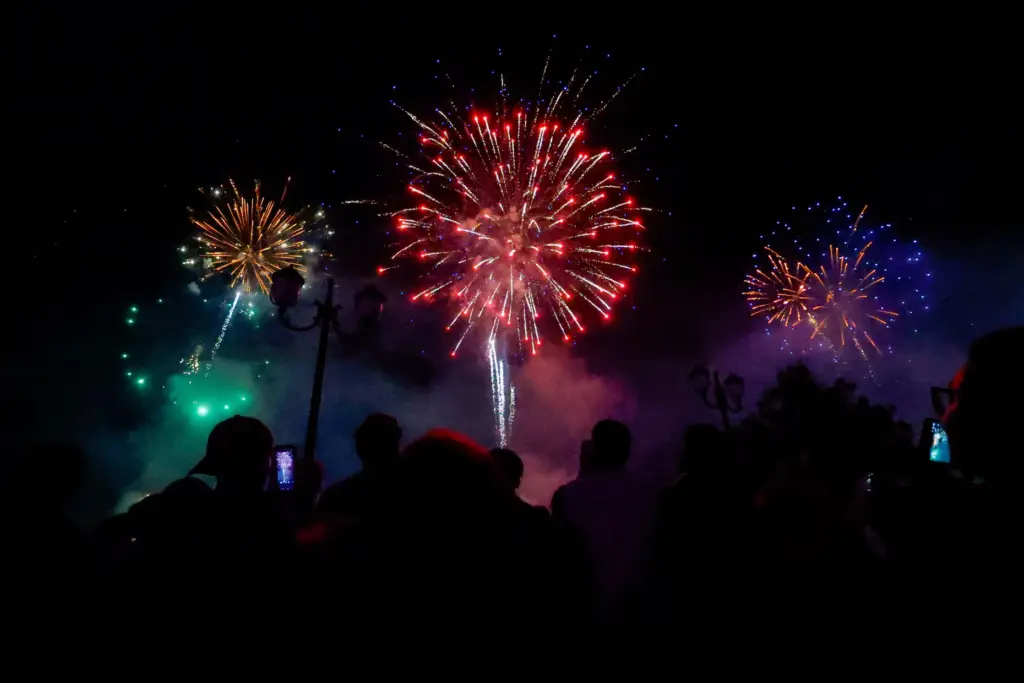 Red, Hot and Boom fireworks light up the sky over...