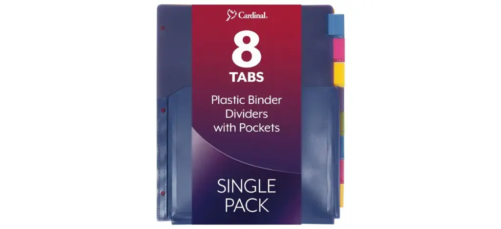Cardinal Expanding Plastic Binder Dividers