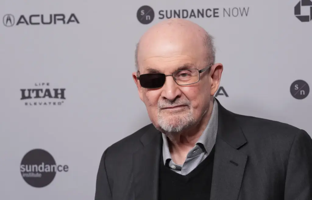 FILE – Novelist Salman Rushdie attends the premiere of the...