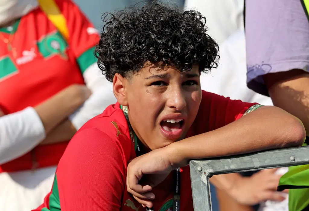 Foxboro, MA – July 9 – A young Moroccan fan...
