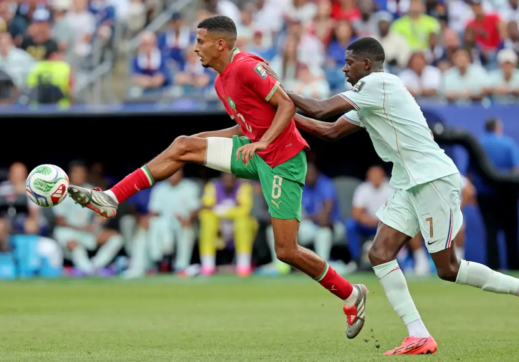 Foxboro, MA – July 9 – France forward Ousmane DembÃ©lÃ©...