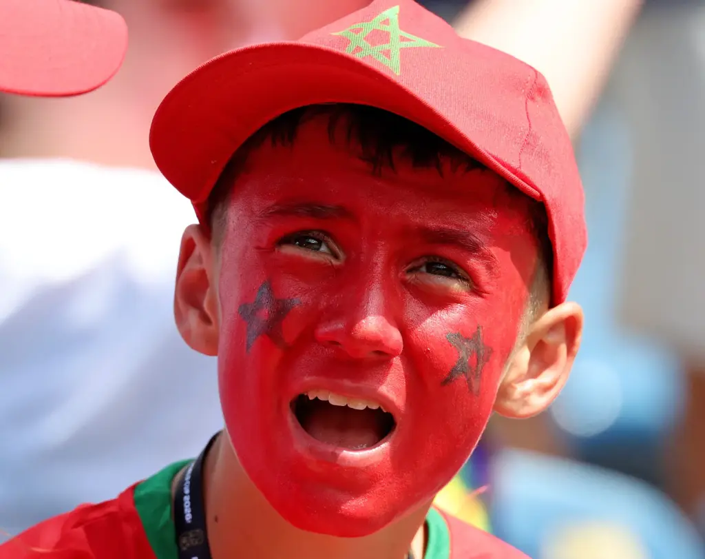 Foxboro, MA – July 9 – A young Moroccan fan...