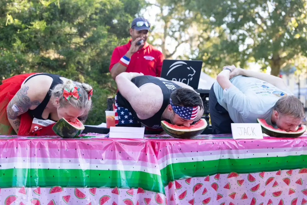 Competitors, left to right, Shay, Jack, and winner Ethan, during...