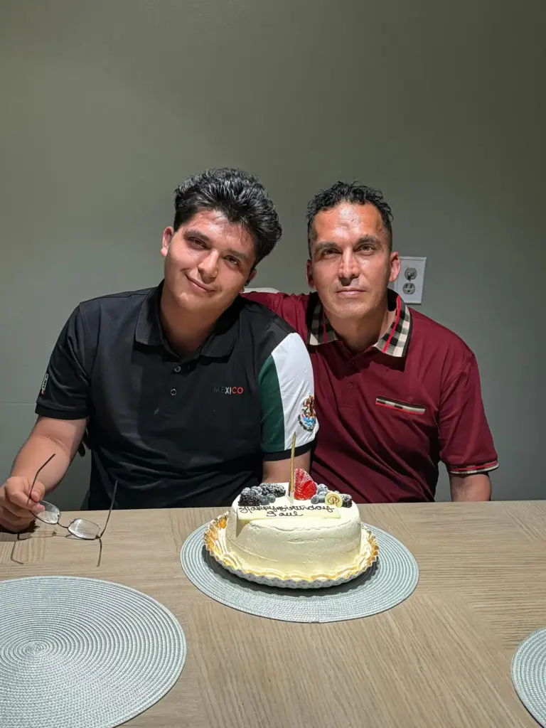 Damian ZermeÃ±o at a birthday celebration a few months before his dad, SaÃºl ZermeÃ±o, was deported.