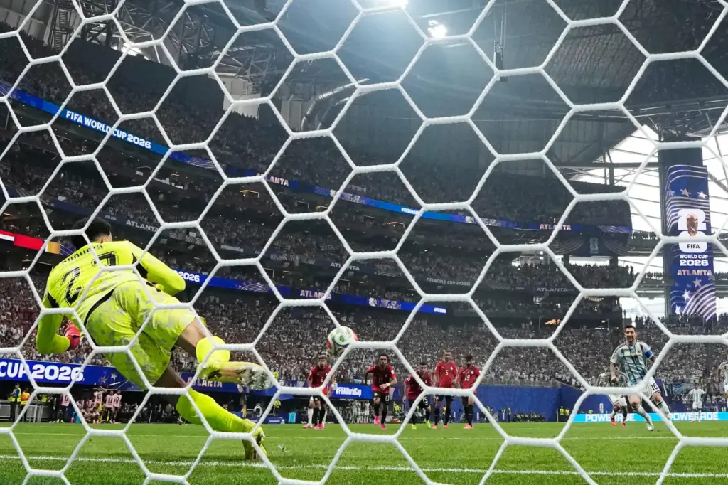 Egypt goalkeeper Mostafa Shoubir (23) saves a penalty kick by...