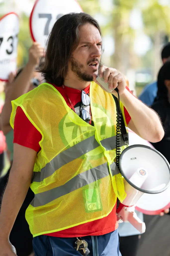 Hundreds of Local 737 Union members and allies, including Patina...