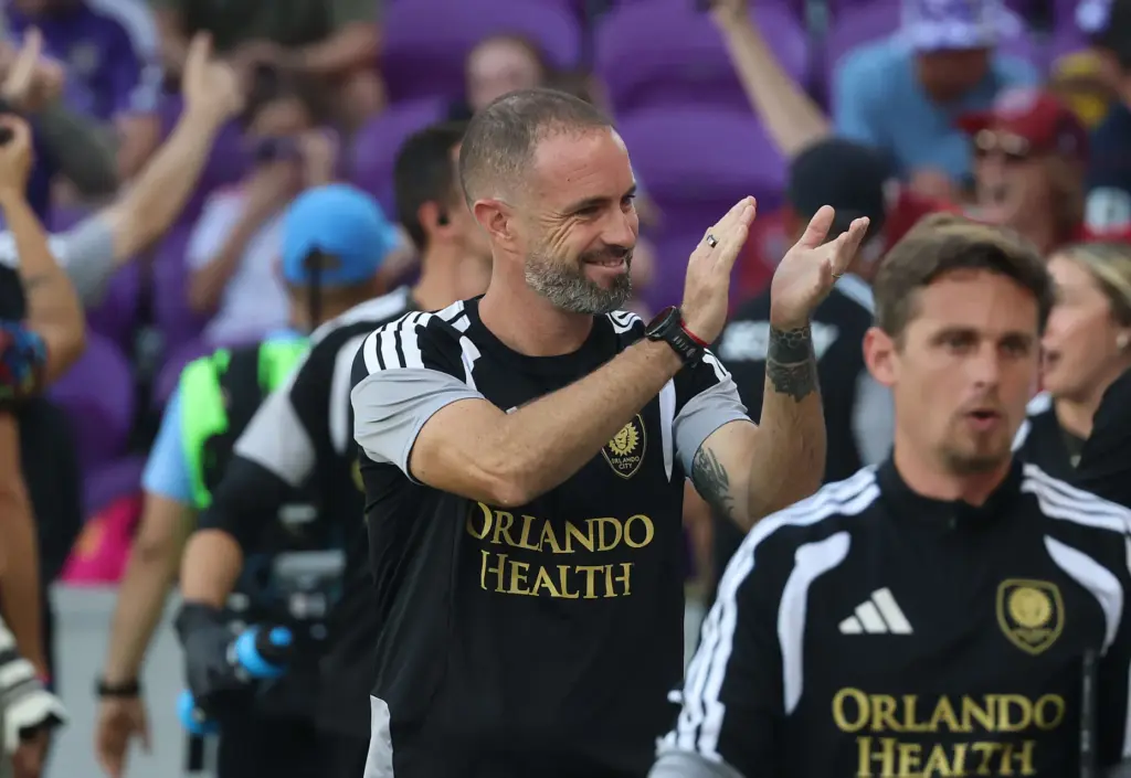 Orlando head coach Martin Perelman acknowledges fans before the FC...