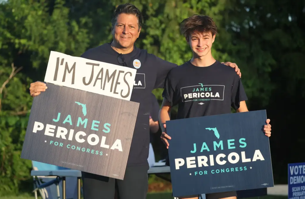 Left to Right, James Pericola, Democratic candidate for Floridaâs 11th...