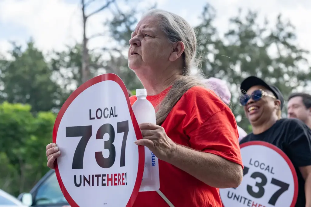 Hundreds of Local 737 Union members and allies, including Patina...