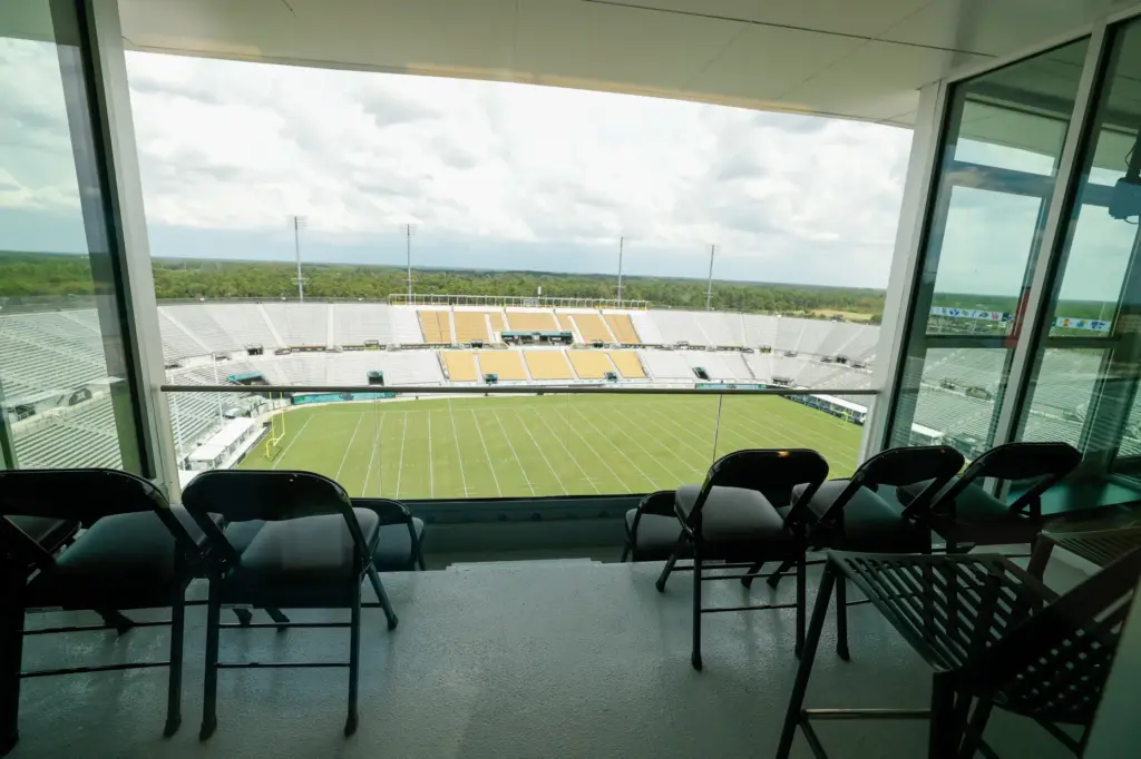 The visiting coach luxury suite at the Roth Tower at...