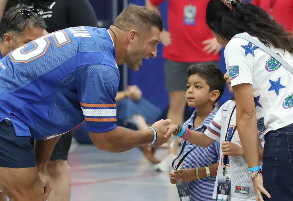 Former University of Florida Heisman Trophy winning quarterback Tim Tebow...