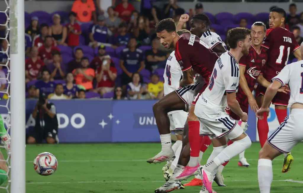 Orlando player David Brekalo breaks out of the pack to...