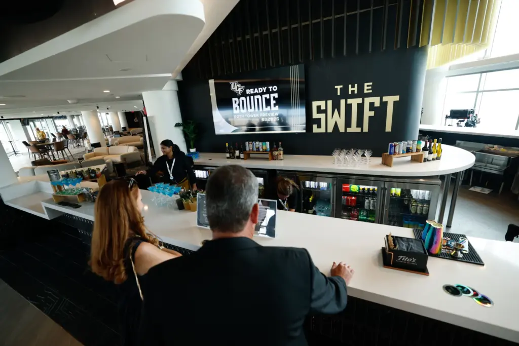 The Swift bar at the indoor lounge at the Roth...