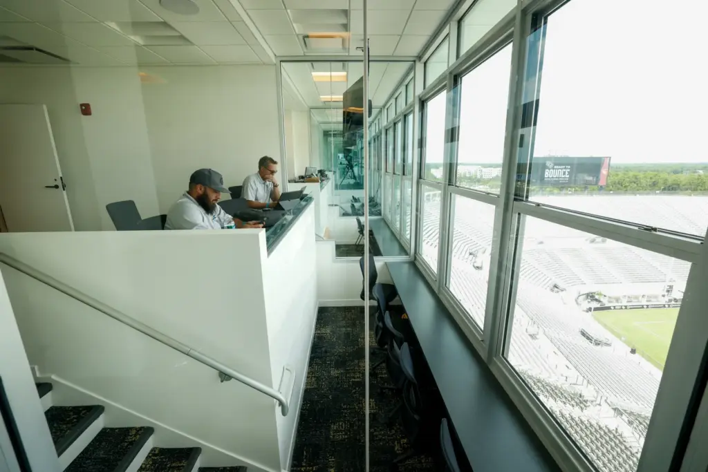 The Visiting Coaches space at the Roth Tower at Acrisure...