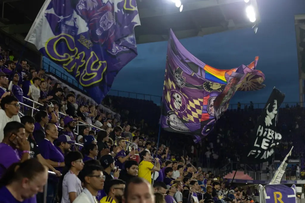 Orlando City fans in the supporter section during the C.F....