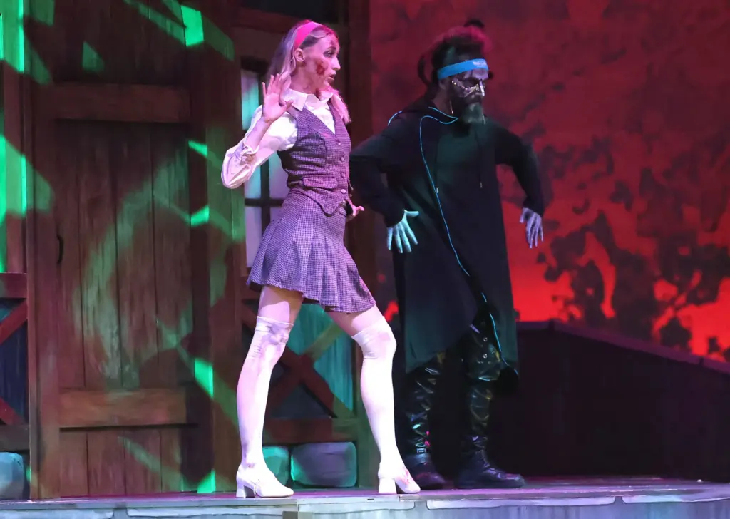 Characters perform on stage during Scream & Sweat, an exclusive...