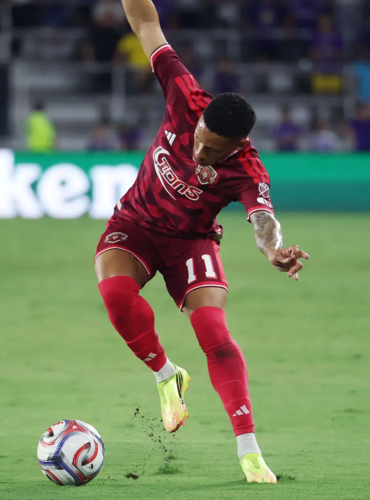 Orlando player Tiago handles the ball during the Chicago Fire...