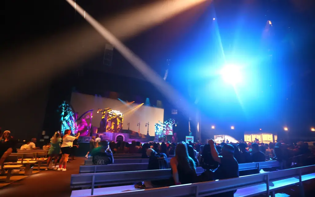 Characters perform during Scream & Sweat, an exclusive media preview...